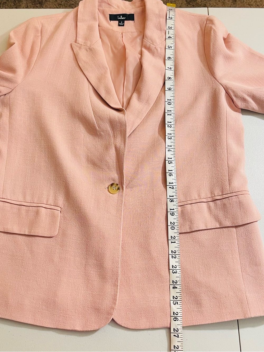 Lulu's Bold Touch Mauve Pink Blazer Women Size Small Business Casual Old Money - Picture 9 of 10